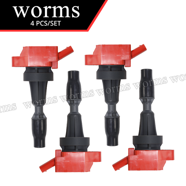 Worms Racing Ignition Coil 4PCS Set High Performance For Hyundai Veloster Kona Kia Soul Ceed Proceed Gt 1.6L Turbo 27301-2B120