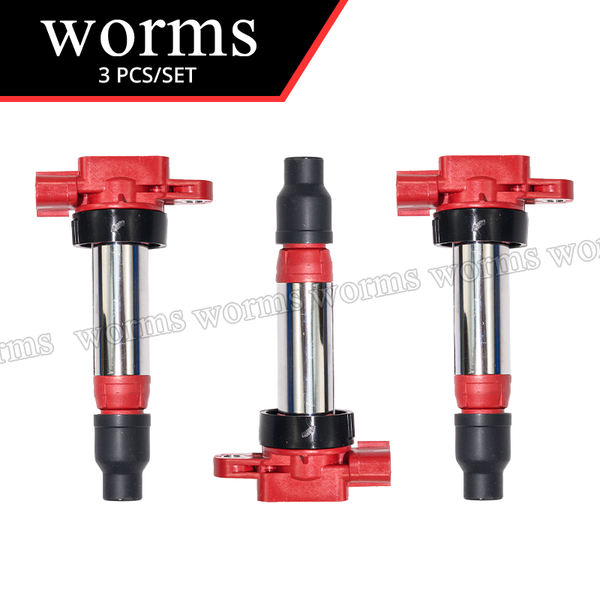 Worms Upgrade Ignition Coil 3Pcs Racing For Suzuki 00-02 Alto HA12/23 Wagon R+ MA61 98-00 33400-76g21