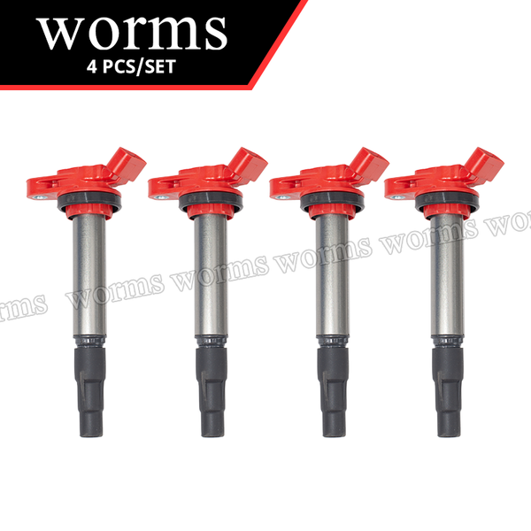 Worms Ignition Coil 4Pcs Set High Performance For Toyota Corolla Prius C-HR 2009 1.8L 2.0L 90919-02252