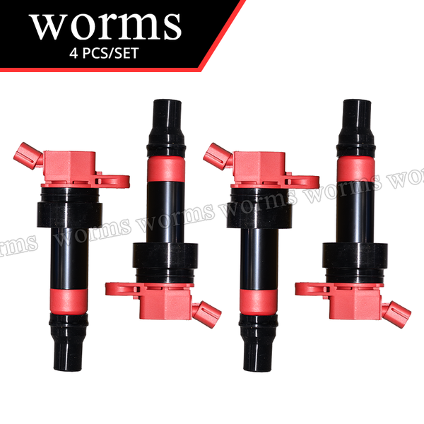 Worms High Performance Ignition Coil 4PCS Set Racing For Hyundai Veloster Kia Procee Ceed Gt 1.6Tgdi 2012-2017