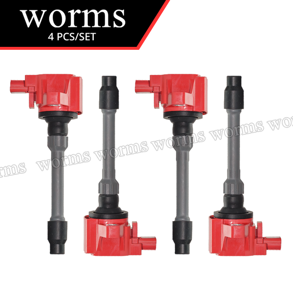 Worms Racing Ignition Coil 4PCS Set High Performance For Honda Civic Accord CR-V 1.5L 2.0L L4 3052059B013