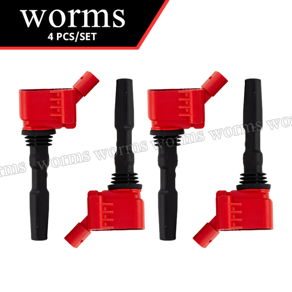 Worms Racing Ignition Coil Upgrade 4Pcs For VW GOLF AUDI A3 Skoda Seat EA211 1.0L 1.2L 1.4T 04E905110L