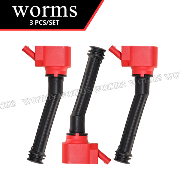 Worms Racing Ignition Coil 3PCS Set Performance For Volvo Gelly Coolray Jiali Lynk&Co 01 02 03 05 06 1.5T Proton X50 X70 S70