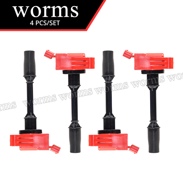 Worms Racing Ignition Coil High Performance 4PCS Set For Lexus GS200t GS300 IS200t IS300 NX200t NX300 RC200t L4 2.0L