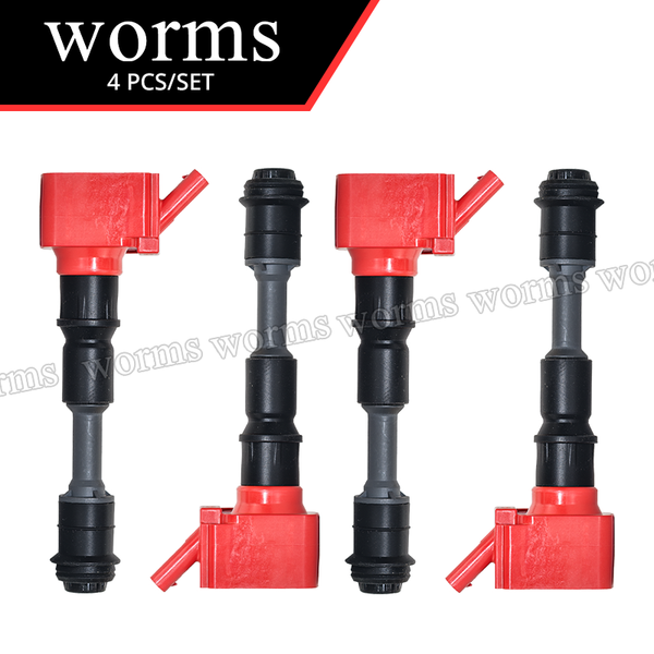 Worms High Performance Ignition Coil Racing 4PCS Set For Volvo S60 S90 V60 V90 XC40 XC60 2.0L 31312514