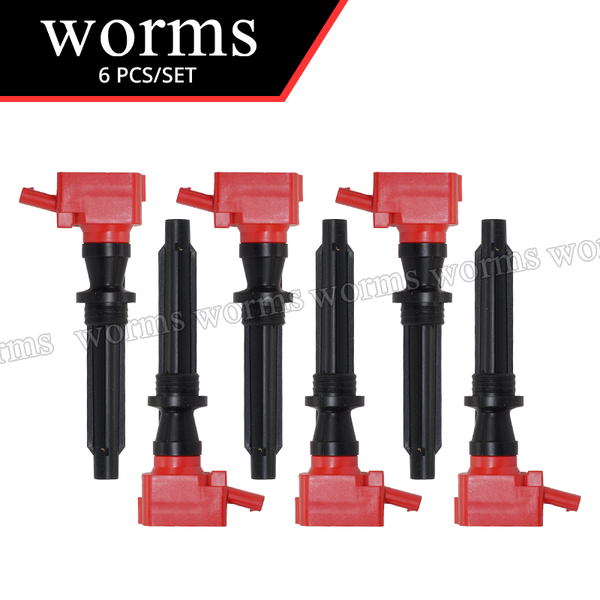 Worms High Performance Ignition Coil 6PCS Set Upgrade For Land Rover Range Rover 3.0L V6 LR035548