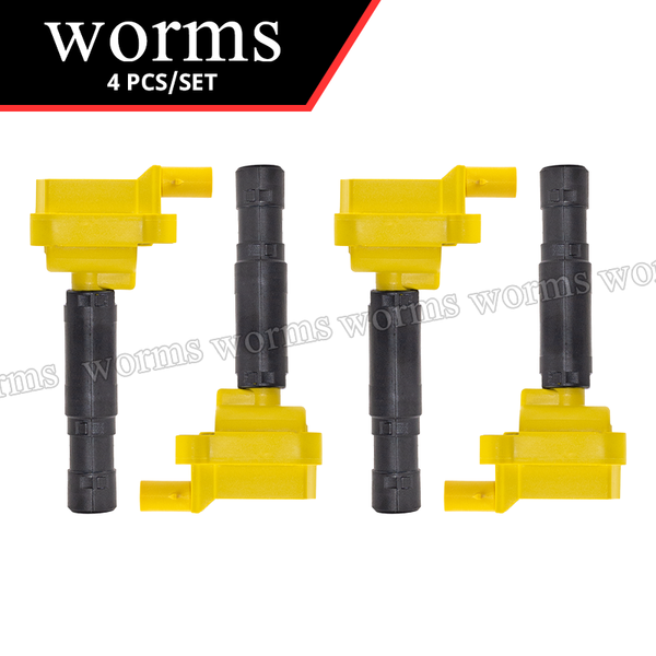 Worms Racing Ignition Coil Pack 4Pcs Performance For Mercedes Benz C Class 160 180 200 220 230 CLK 200 Kompressor