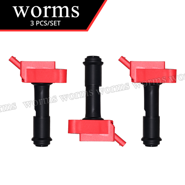 Worms High Performance Ignition Coil Racing 3PCS Set For Ford Fiesta MK8 ST MK8.5 Focus Kuga 1.5Ecoboost