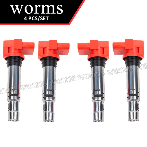 Worms Ignition Coil 036905715F High Performance For VW Golf 1.4 TSI VW Polo Jetta 1.6 FSI Tiguan 4pcs set