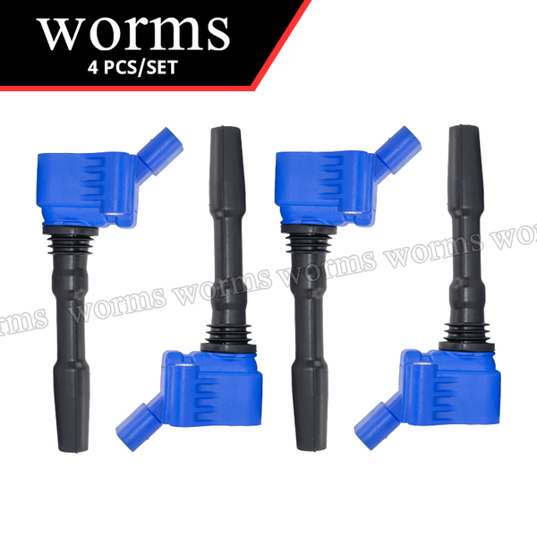 Worms Upgrade Ignition Coil Racing 4Pcs For Audi A3 Q5 VW Golf Passat 2.0T EA888 GEN3 06H905110L