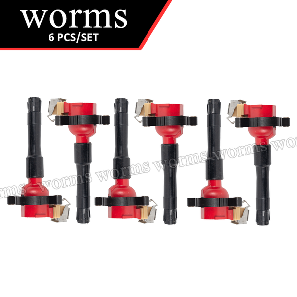 Worms Ignition Coil Racing Coil Pack 6pcs High Performance For BMW 318i 318is 320i 325i 325is 525i M3 E30 E34 E36