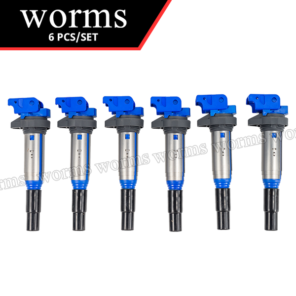 Worms Ignition Coil Racing Coil High Performance 6pcs For BMW 328i 335i 435i 525i 528i X5 X6 12137551260