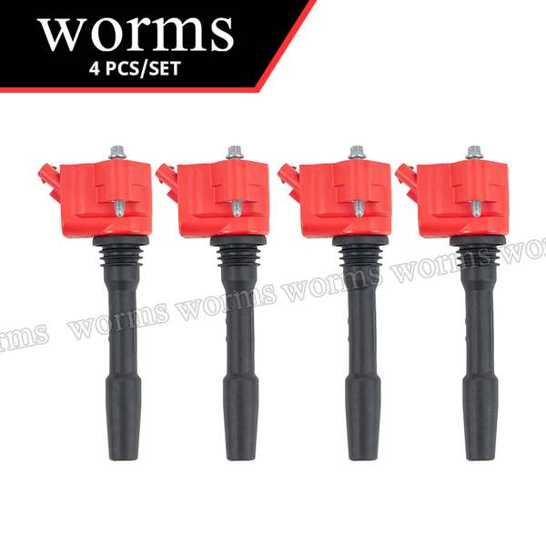 Worms Upgrade Ignition Coil 4Pcs Racing For BMW X1/X2/X3/X4 B42/B46/B48 2.0L 12138615991