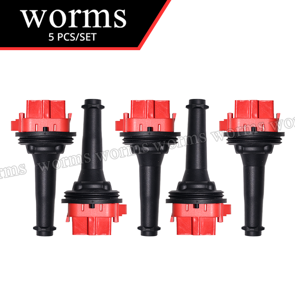 Worms Racing Ignition Coil High Performance 4PCS Set For Ford Focus XR5 ST RS Mondeo XR5 & Kuga 2.5L Turbo I5 8677837