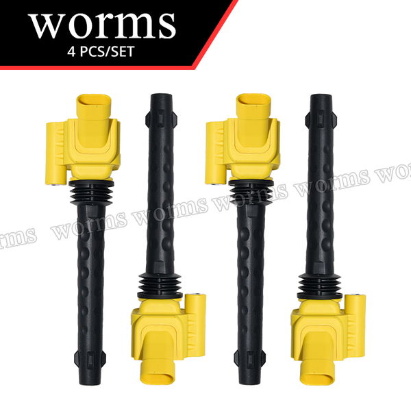 Worms Upgrade Ignition Coil 4PCS Set High Performance Racing For Fiat Vauxhall Opel Alfa Romeo Lancia 1.4 55213613
